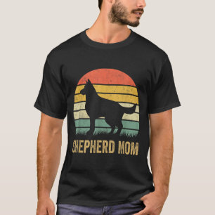 Retro German Shepherd Mam Gift Dog Moeder Pet Shep T-shirt