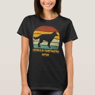 Retro German Shepherd Mama Doxie Dog Eigenaar moed T-shirt