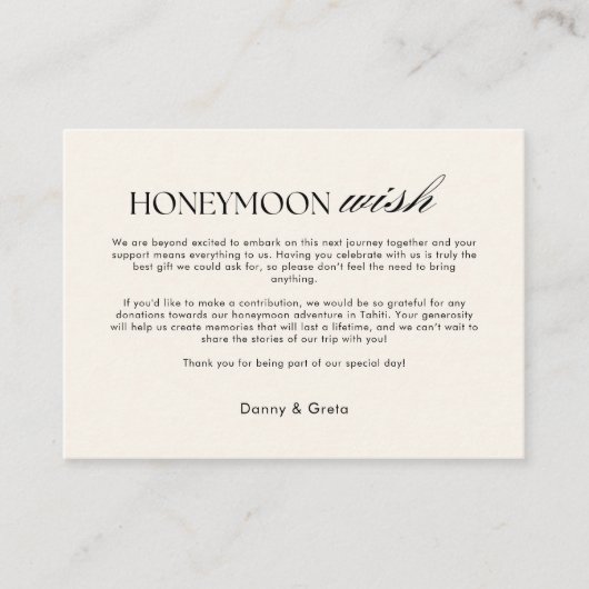 Retro geruit patroon oud geld Honeymoon wens Informatiekaartje (Voorkant)