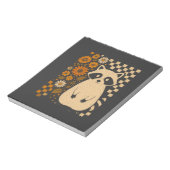 Retro geruite Halloween wasbeer Notitieblok (Gedraaid)