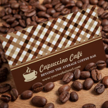 Retro geruite koffiebar loyaliteit