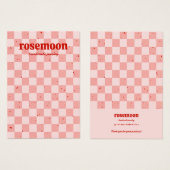 Retro geruite sieraden Kaart rood (Voorkant /achterkant)