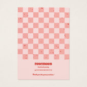 Retro geruite sieraden Kaart rood (Achterkant)