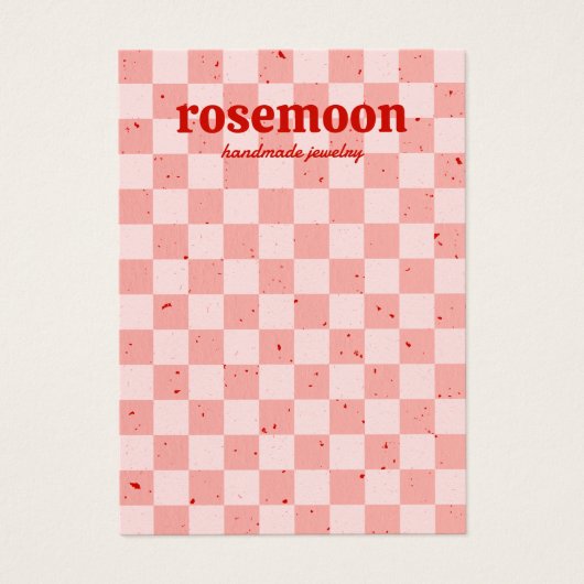 Retro geruite sieraden Kaart rood (Voorkant)