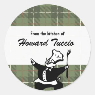 Retro geruite "Uit de keuken" Sticker