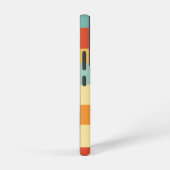 Retro gestreept kleurenpatroon samsung galaxy hoesje (Rechterkant)