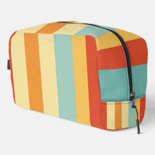 Retro gestreept kleurenpatroon toilettasje