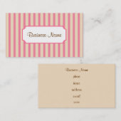 Retro gestreept Visitekaartje (Voorkant / Achterkant)