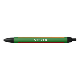 Retro Gestreepte Golf Papa Voornaam Scorekaart Zwarte Inkt Pen