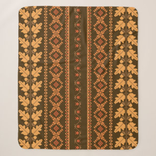 Retro gestreepte herfst kruissteek sherpa deken
