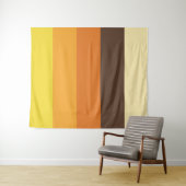 Retro gestreepte kleurpatroon uit de jaren 70 wandkleed (In Situ (horizontaal))