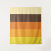 Retro gestreepte kleurpatroon uit de jaren 70 wandkleed (Voorkant)