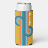 Retro gestreepte lus met naam (Seltzer Achterkant)