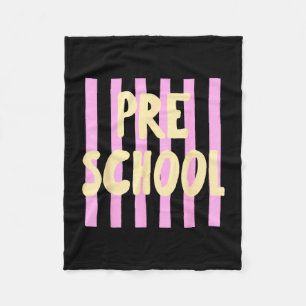 Retro gestreepte pre-k terug naar school kleutersc fleece deken