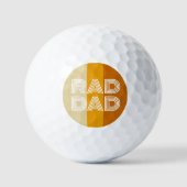 Retro gestreepte rad pa golfballen (Voorkant)