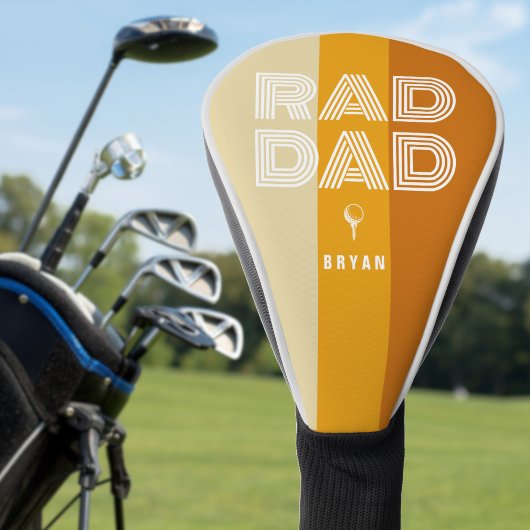 Retro Gestreepte Rad Pa Golfheadcover