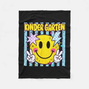 Retro gestreepte terug naar school kleuterschool g fleece deken