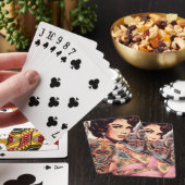 Retro Getatoeëerde Pin-up Pokerkaarten (Insitu)