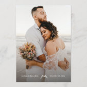 Retro Getrouwde Bogen Crème & Rode Foto Feestdagenkaart (Achterkant)