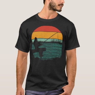 Retro Geviste zonsondergang T-shirt