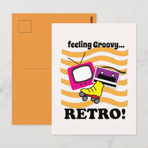 Retro Gevoel Groovy Retro Briefkaart