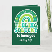 Retro Gevoel zo Gelukkig St. Patrick's Dag Kaart (Voorkant)