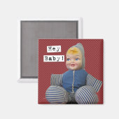  retro gevulde dolly magneet (Voorkant / Achterkant)