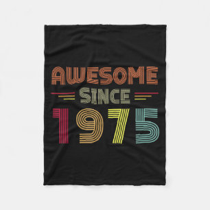 Retro Geweldig Sinds 1975 47e Verjaardag Verjaarda Fleece Deken