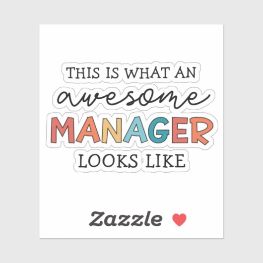 Retro Geweldige Manager Grappig Sticker (Vel)