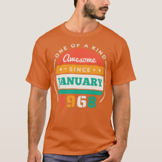 Retro Geweldige sinds januari 1968 Verjaardag Vint T-shirt