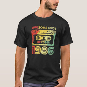 Retro Geweldige sinds oktober 1986 35th Birthday G T-shirt