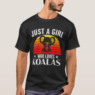 Retro gewoon een meisje dat van Koalas Koala Funny T-shirt