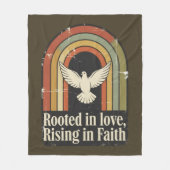 Retro geworteld en stijgend geloofsontwerp fleece deken (Voorkant)