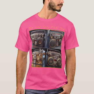 Retro Ghetto Blaster 80's 90's Hip Hop Pic T-shirt