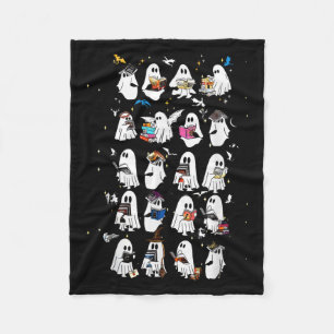 Retro Ghost Book Fantasy Series Halloween Boek Lie Fleece Deken