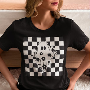 Retro Ghost Buffalo Plaid Tri-Blend Shirt