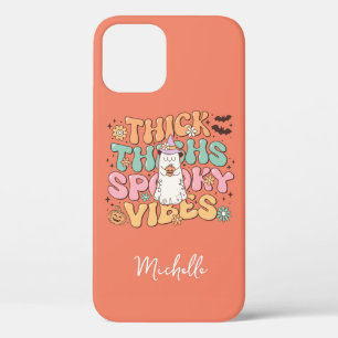 Retro Ghost Dikke Dijen Spooky Vibes Gepersonalise iPhone 12 Hoesje