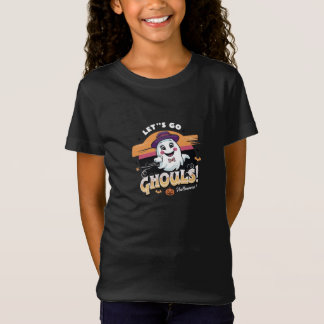 Retro Ghost Halloween Speelse "Laten we gaan Ghoul T-shirt