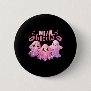 Retro Ghost Mean Ghouls Fun Halloween Spooky Seizo Ronde Button 5,7 Cm