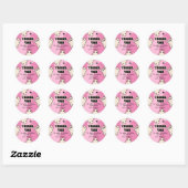 Retro Ghosts Pink Halloween Dank u Ronde Sticker (Vel)