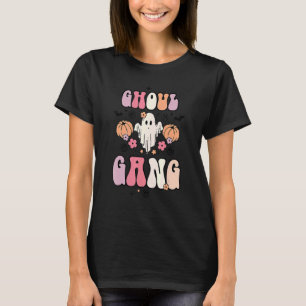 Retro Ghoul Gang Groovy Hey Boo Pumpkin Boo Crew H T-shirt