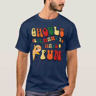 Retro Ghouls wil alleen maar Fun Halloween Boo G T-shirt