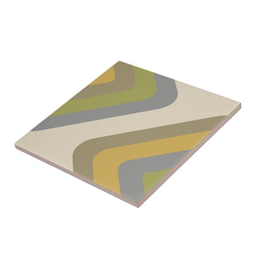 Retro Giant Diamonds Multicolored Tegeltje (Zijkant)