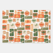 Retro Gift Box Pattern Cute Holiday Kerstmis Inpakpapier Vel (Voorkant)