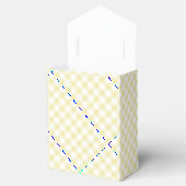 Retro Gingham Boter Geel Bedankdoosjes (Geopend)