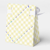 Retro Gingham Boter Geel Bedankdoosjes (Achterkant)