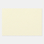 Retro Gingham Butter Yellow Inpakpapier Vel (Voorkant)