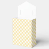 Retro Gingham Canary Yellow Bedankdoosjes (Geopend)
