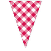 Retro Gingham Framboos  Vlaggetjes (Derde vlag)