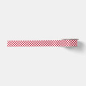 Retro Gingham Kersenrood Lint (Voorkant)